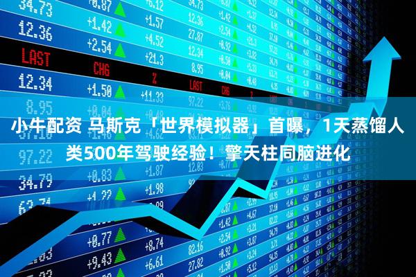 小牛配资 马斯克「世界模拟器」首曝，1天蒸馏人类500年驾驶经验！擎天柱同脑进化